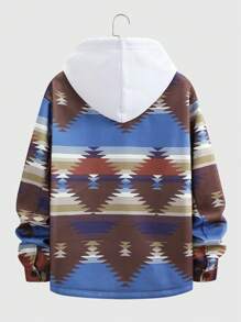 Manfinity Homme Herren locker sitzender karierter Übergangsmantel mit Taschen und Patches ohne T-Shirt, bunter lässiger Mantel für Ausgang, als Geschenk für Freunde, Ehemann, Freund