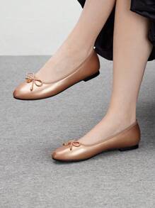 CUCCOO BIZCHIC Round Toe Vintage Bowknot Flats, Spring & Summer New Arrival