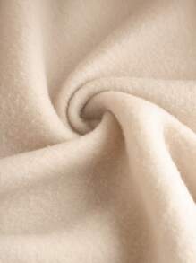 SHEIN Leap Crew 青少年女孩 2 件/套装 杏色棕色，休闲运动/百搭/外出/针织英文口号印花宽松运动衫和紧身裤套装/运动服