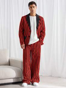 Manfinity INSISELF 1 pezzo Pantaloni casual da uomo a vita media, lavorati a maglia, con gamba ampia e dritta, adatti per uso quotidiano