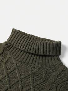 Manfinity Homme Men's Winter Geometric Pattern Casual Turtleneck Long Sleeve Sweater - Multicolor - View 6