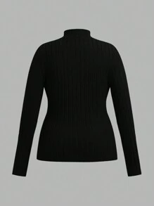 SHEIN EZwear 3 件装加大码羊毛圆领 T 恤，秋冬款 - 彩色 - 查看 7