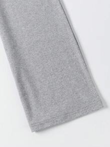 SHEIN Unity 純色寬鬆束腰褲 - 灰色 - 查看 3