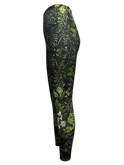 Women's Geometric Print Skinny Leggings, Sexy Fitted Knit Fabric, High Waist Full Length Tights, Suitable For All Seasons Casual Spring
