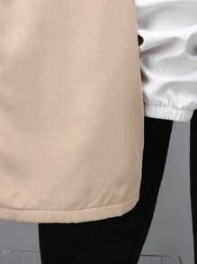 SHEIN Teen Boys 2pcs Casual Versatile Cozy Warm Colorblock Padded Lining And Plush Hat Woven Jacket Plus Knit Patch Pocket Sweatpants Two-Piece Set Homecoming; Renaissance; Fall Outfits; Teen Boy Clothes; ; Airport; Cocktail Party; Autumn/Winter - Multicolor - View 8