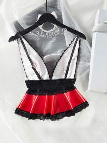 1pc Sexy Lace Patchwork Hollow Out Camisole Top