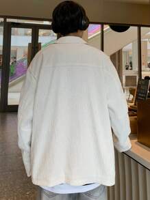 Manfinity Hypemode Men Casual Oversized Color Blocking Dropped Shoulder Loose Turnover Pocket Jacket - Multicolor - View 2