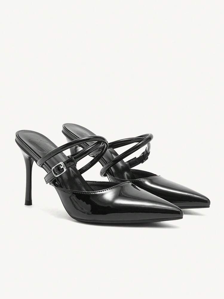 CUCCOO CHICEST Zapatos de vestir con tacón de aguja estilizado y decorados con remaches para mujer, de moda para la vibra navideña y de Año Nuevo en otoño e invierno