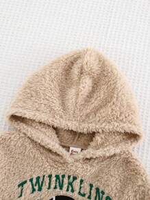 Cozy Pixies 2 Stücke/Set für Baby-Mädchen, doppelseitiger Fleece-Kapuzenpullover mit Buchstaben Muster und Leggings - Verschiedenfarbig - Übersicht 6