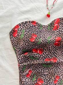 Soleia Sexy Casual Vacation Elastic Backless Leopard Print Tube Top - Multicolor - View 4