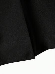 Mulvari Plus Size Vintage Dark Coffee Color Lace Trim Cuff Blazer Jacket - Black - View 6