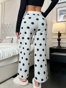 Zolique 1 条女式针织裤，黑白图案，长款，性感时尚裤，适合秋冬派对 - 黑與白 - 查看 2