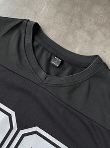 Manfinity Sport Corelite Áo thun thể thao dáng rộng tay ngắn cổ chữ V in số phong cách bạn trai dành cho nam - Nhiều màu - Xem 3