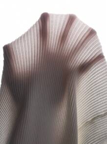 Ruffle Collar Knit Mini Dress, Elegant Commuter White Ruffled Bell Sleeve Knit Dress, Warm & Comfortable For Winter - White - View 7