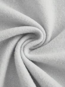 Coolane Casual Letter & Star Pattern Hooded Zip-Up Long Sleeve Loose Sweatshirt For Women, Thick Material, Autumn/Winter Hoodie - Light Grey - View 5