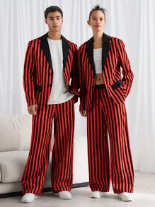 Manfinity INSISELF 1 pezzo Pantaloni casual da uomo a vita media, lavorati a maglia, con gamba ampia e dritta, adatti per uso quotidiano