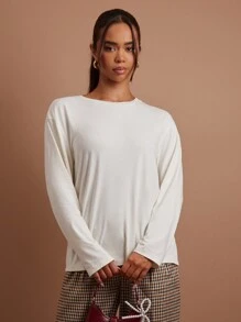 COSMINA Graphic Print Casual Loose Fit Long Sleeve Women T-Shirt