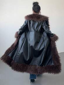 Aloruh 女士外套 秋季女装 圣诞节女装 派对正式 跨年晚礼服 感恩节 假期 商务休闲 节日服装 夹克 冬季 秋季 毛绒长裙