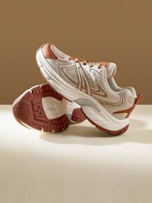 Vate 女士米色时尚潮流设计户外厚底运动鞋，耐用减震，适合日常穿着、度假、节日礼物，厚底厚底坡跟增高 - 彩色 - 查看 8