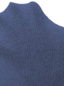 SHEIN LUNE Tie-Front Adjustable Cardigan Sweater, Slouchy Style, Beige Fall Cloth For Women - Dusty Blue - View 3