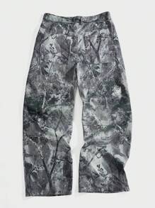 Forever 21 Men's Camouflage Straight Leg Jeans With Washed Finish - Army Green - View 2