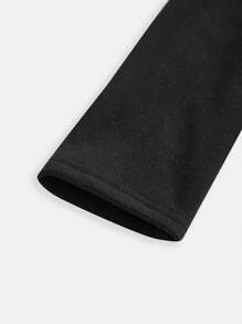 Girlism Adolescente fete tricot colorblock cu talie mulata cu maneci bufante cu volane rochie sport casual pentru toamna, intoarcere la scoala