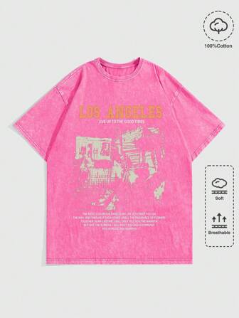 Street Life Maglietta con stampa slogan, scuola