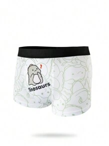 Calzoncillos cómodos con estampado de dinosaurios de dibujos animados para niños preadolescentes