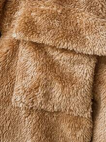 Áo khoác cardigan len dệt kim thể thao hai mặt cho bé gái tuổi mới lớn và bộ đồ liền thân dài tay cổ tròn trơn - Nhiều màu - Xem 3