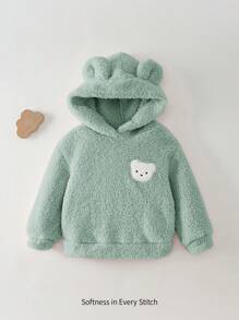 Cozy Pixies Bluza z kapturem dla dziewczynki z kreskówkowym misiem i uszami