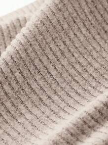 SHEIN EZwear Große Größen Damen Gerippte Slim Fit Leggings, Mehrfarbig, Casual, Herbst/Winter