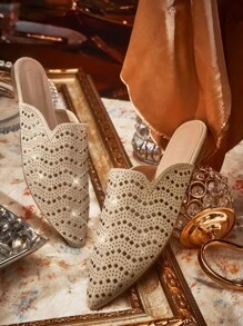 CUCCOO TILAWA Fashion Versatile Casual Minimalist Mule Flat Shoes Spring Shoes Spring Break Easter