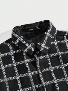 Manfinity VCAY Men's Relaxed-Fit Plaid Woven Jacket, Autumn