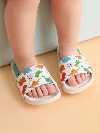CoComelon X SHEIN Baby Cartoon Patroon EVA Pantoffels, Lichtgewicht & Comfortabel Voor Binnen/Buiten