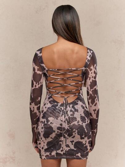black long sleeve dress uk Always Alluring Black Long Sleeve Rib Cut Out Dress main image 0