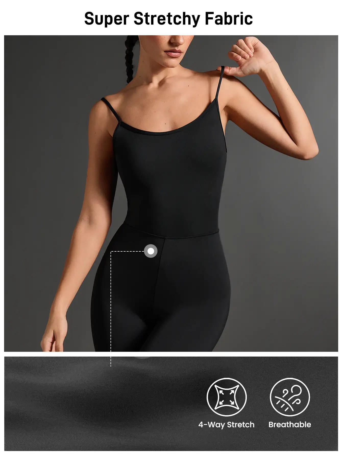 SHEIN Sports Women's Solid Color Minimalist Stretchy Sports Yoga Running Jumpsuit