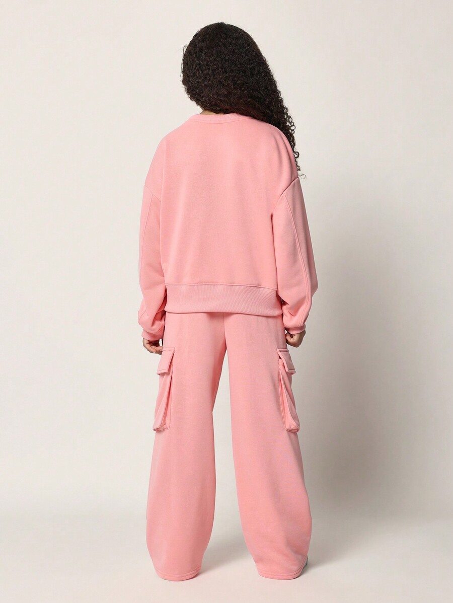 Koton Mädchen Sweatshirt Langarm - Weiches Sweatshirt Mit Print | Anthrazit 5/6 Jahre