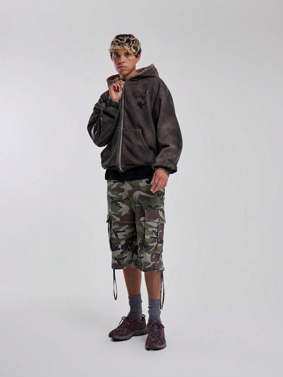 Musero 男款迷彩工装短裤 - 彩色 - 查看 1