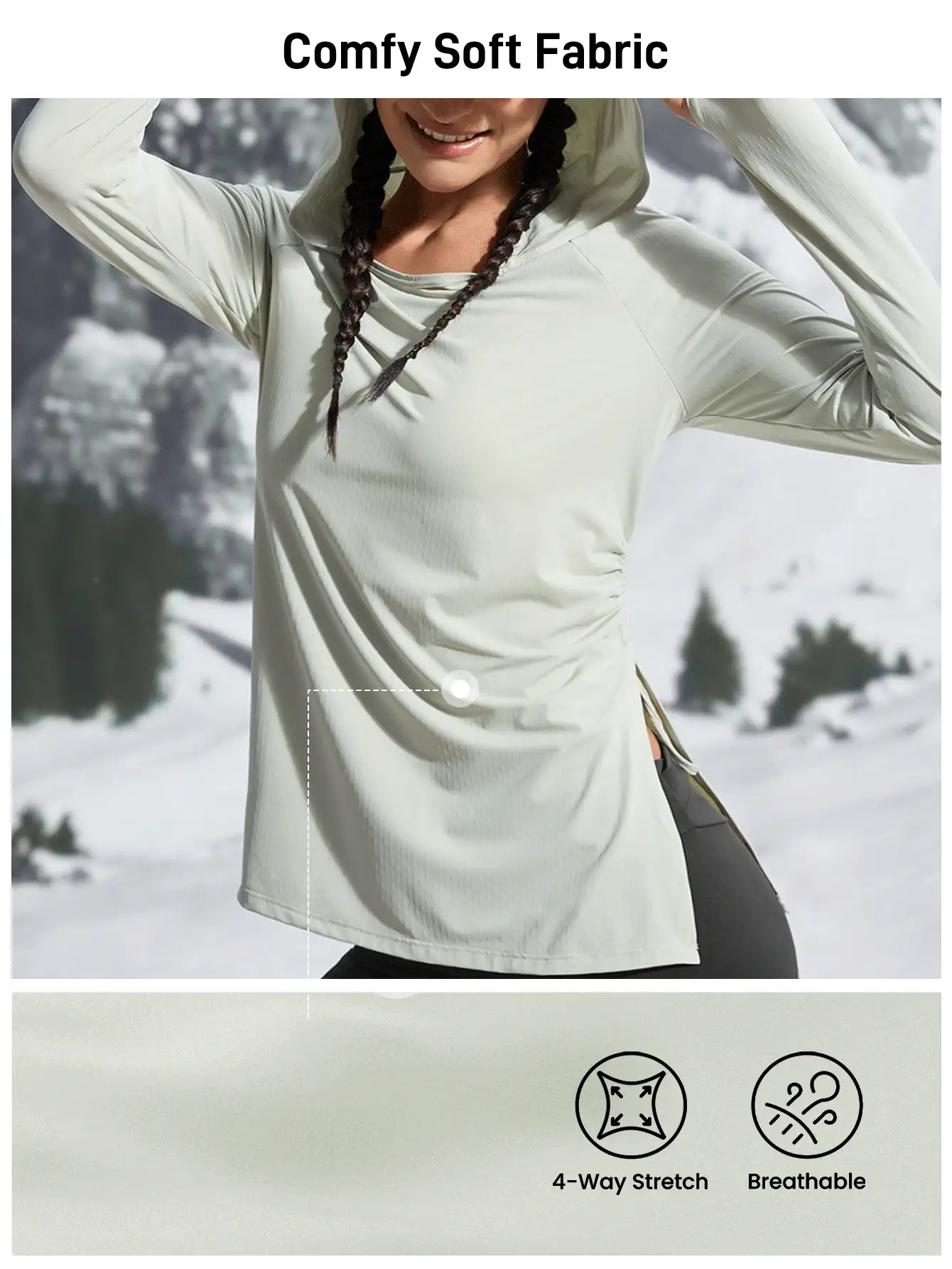 In My Nature Damska oddychająca sportowa koszulka do jogi Slim T-shirt do biegania na świeżym powietrzu