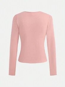 SHEIN Girlism 3 Pcs Set Of Soft & Cozy Thermal Lined All-Match Turtleneck Long Sleeve Tops For Teen Girls In Pink, Grey & Black, Versatile Layering Wear - Multicolor - View 5