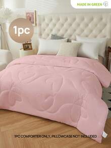 1件心形缝线被子，如云般舒适的羽绒替代被，适用于单人床、双人床、大号床、特大号床 - 淺粉色 - 查看 2