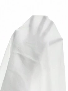 Maweii 大尺寸純色荷葉邊長袖襯衫