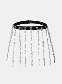 SHEIN BAE 1 chiếc Dây xích tua rua dễ thương, cơ bản, gợi cảm dành cho nữ, phù hợp mặc thường ngày, đi hộp đêm - màu đen - Xem 6