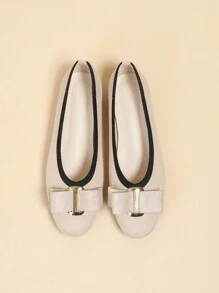 CUCCOO BASICS Zapatos planos de punta redonda de moda para mujeres, otoño