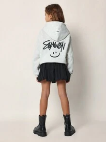 SUMWON Tween Girls Nylon Puff Ball Skirt - Black - View 2