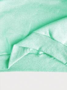 INAWLY 女士纯色宽松休闲连帽卫衣，秋冬季毕业季、返校季、毕业典礼、教师节、返校套头衫 - 薄荷綠 - 查看 4