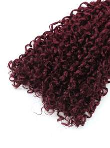 12A Grade Burgundy 99J# Color Double Drawn Pixie Curl Hair Weave Bundles One Donor Unprocessed Virgin Human Hair Bundles Full End - SBUG/99J - View 7
