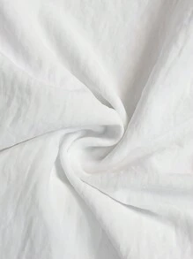 SHEIN Clasi Damen Bluse im französischen Stil mit V-Ausschnitt, asymmetrischem gekreuztem Bindegürtel und Puffärmeln, Neuankömmling Herbst - Weiss - Übersicht 7