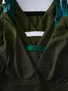 3 件/包 罗纹针织面料 加大码 无钢圈运动胸罩 - 彩色 - 查看 3