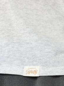 SUMWON Tween Girls Crop Long Sleeve Essential Tee With Seam - Light Grey - View 5